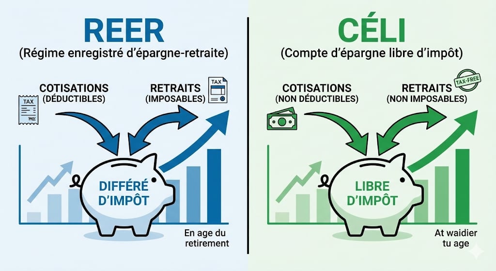 Différence entre REER et CÉLI